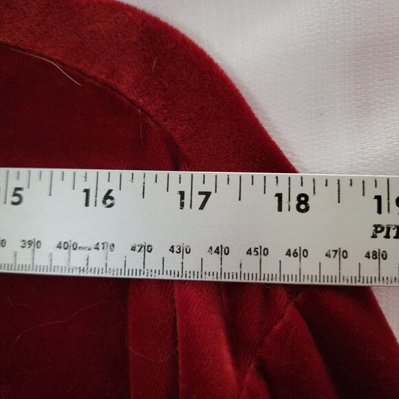 VTG Salon Studio Womens Top Pull Over 2XL Long Sleeve Rhinestone Accents Red USA - Picture 6 of 11